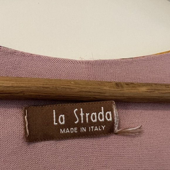 Pink and floral lined full length dress in M-L - Picture 4 of 4